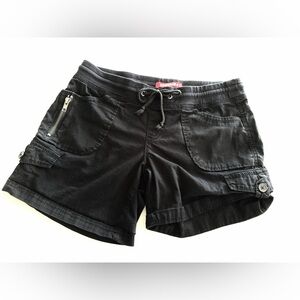 UNIONBAY Christy Stretch Knit Waist Convertible Black Women's Cargo Shorts M